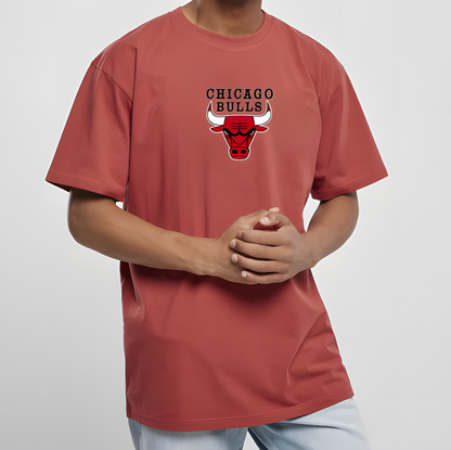 Chicago Bulls Men's Vintage Streetwear Short Sleeve T-shirts