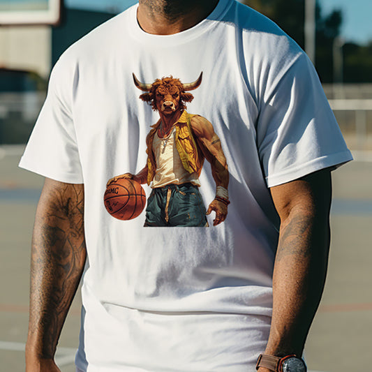 Muscle Bull Basketball Street Fashion Tee