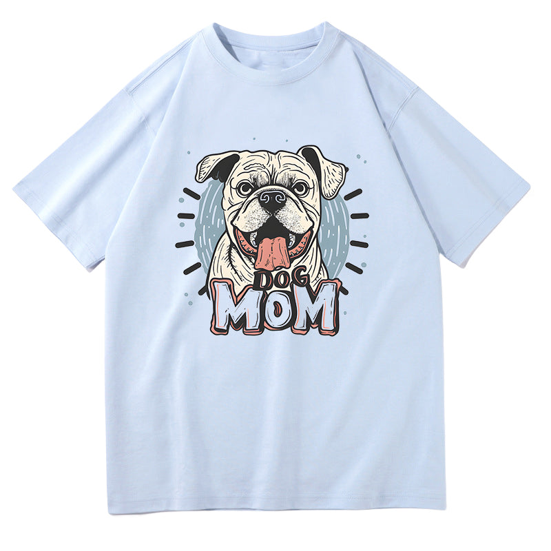 Lady's Dog Mum Print Short Sleeve T-shirt