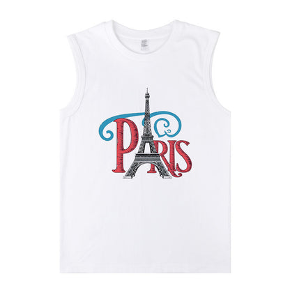 Paris Eiffel Tower Men's City Walker Tank Top