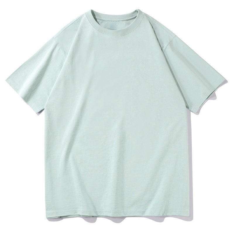 Men's Plain Color Oversized Cotton T-shirt -Light Green