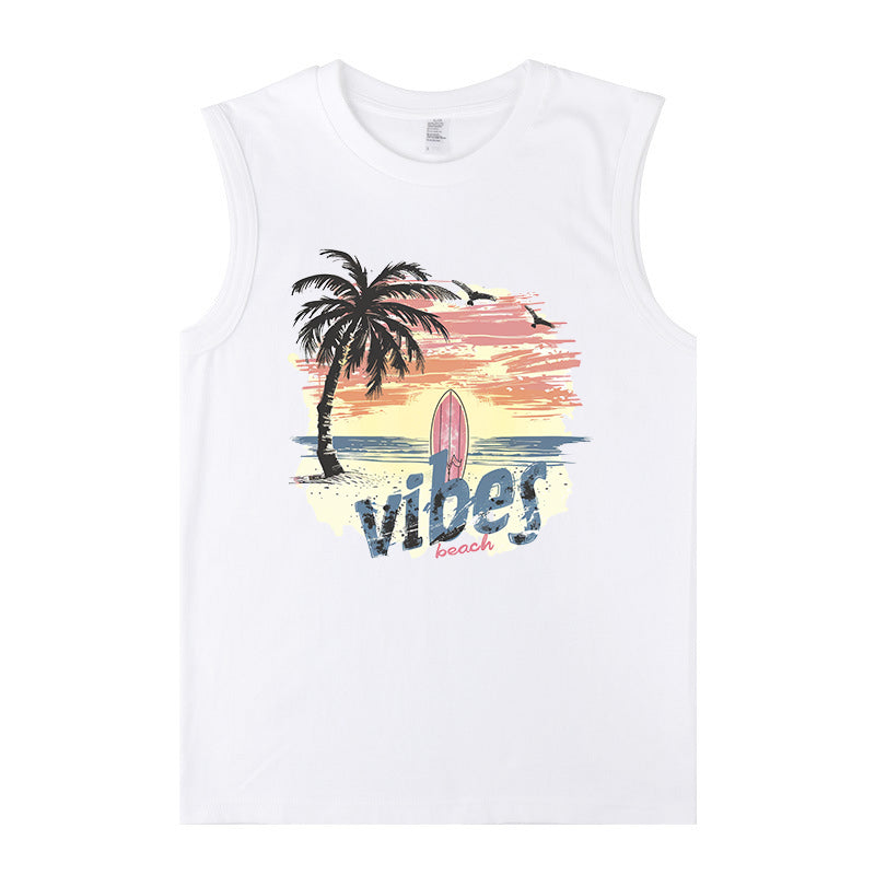 Summer Beach Vibes Men's Cotton Tank Top