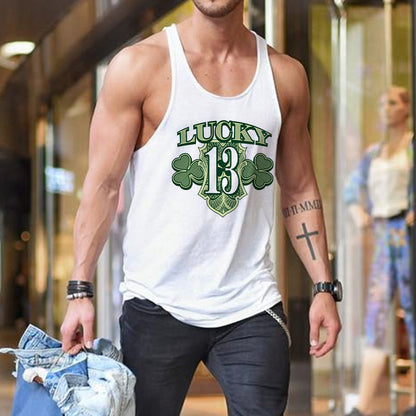 St. Patrick's Day Men's Lucky Tank Tops-A