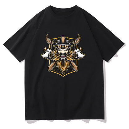 Legend of the North Viking Warrior and Axe Men's Black T-shirt Big & Tall