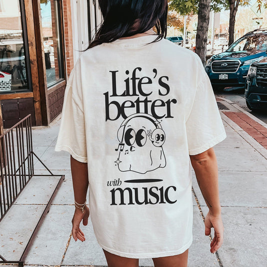 Life's Better With Music Women's Short Sleeve Tee