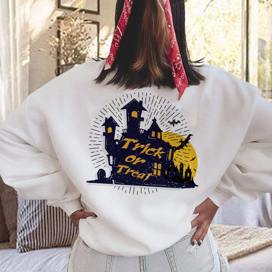 Haunted Castle Women's Halloween Sweatshirt