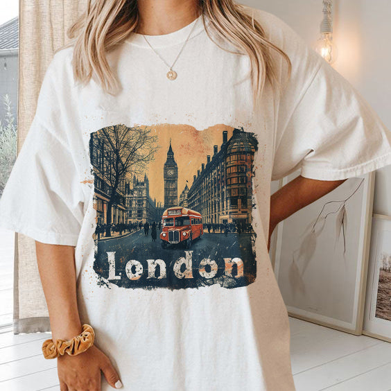 London City Print Women's Vintage T-shirt