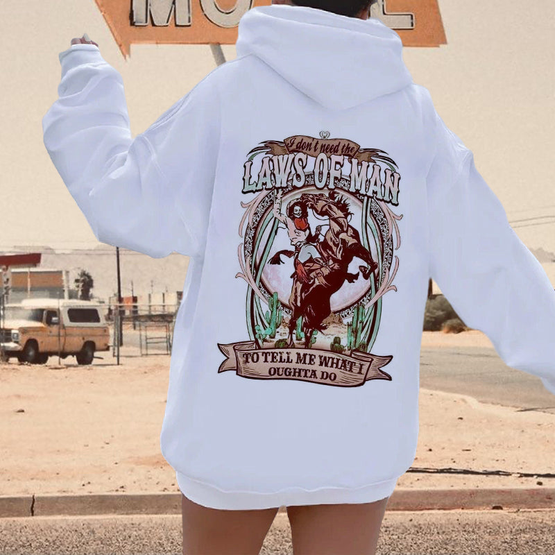 Wild West Cowgirl Women's Fleeced Hoodie