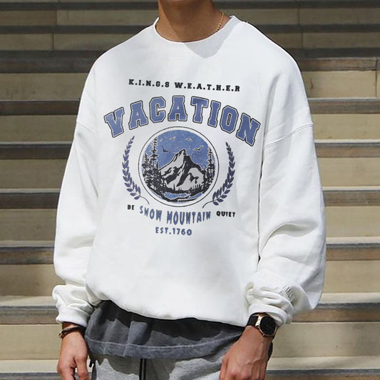 Graphic Casual Men's Crew Neck Sweatshirt