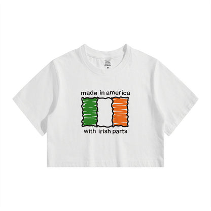 Irish Pride Ladies Cute Crop Tee