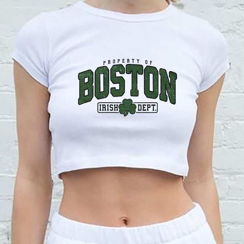 Boston Irish Dept. Women's Crop Tee