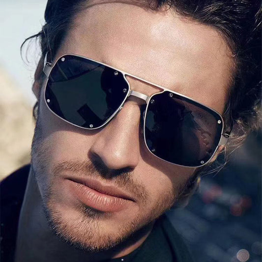 Retro Square Frame Steampunk Men's Sunglasses