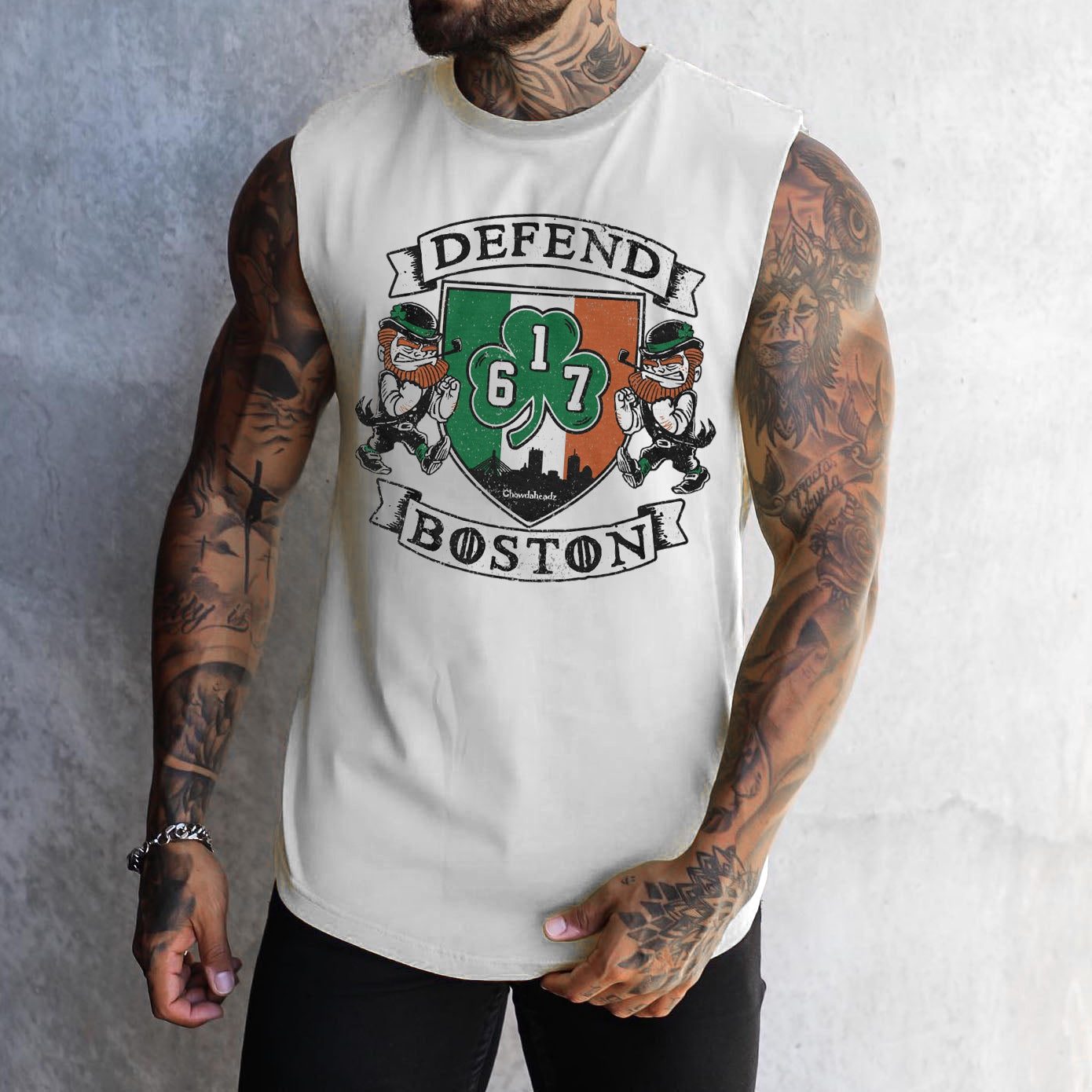 Defend Boston Men's Fashion Tank Tops-B