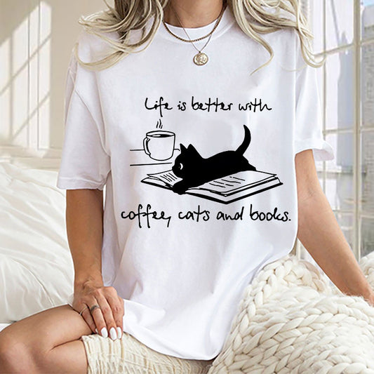 Life's Better With Cat Women's Short Sleeve Tee