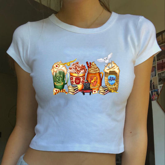 Wizarding Academy Enchanted Beverages Crop Tee