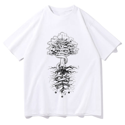 Norse Mythological Yggdrasil and the Midgard Serpent T-shirt