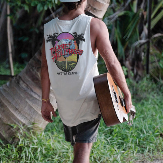 Tropical style Men's Tank Tops-B