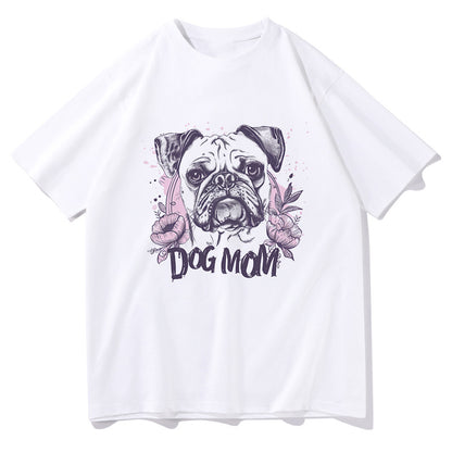 Women's Dog & Blooms Print Oversized T-shirt