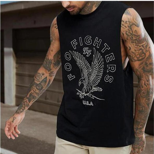 Eagle Print Men's Casual Tank Top