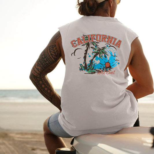 California West Coast Men's Beach Tank Top-B