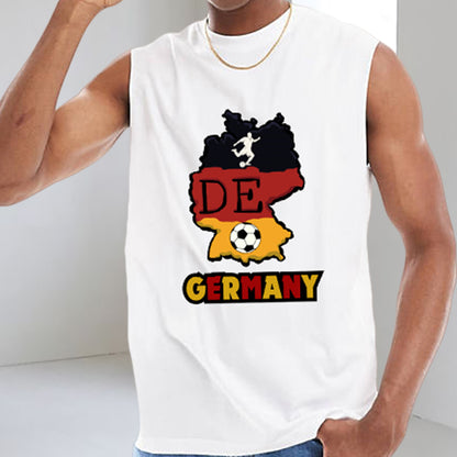 Germany Soccer Lover Men's Cotton Tank Top