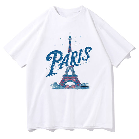 Paris Eiffel Tower Men's Short Sleeve T-shirt