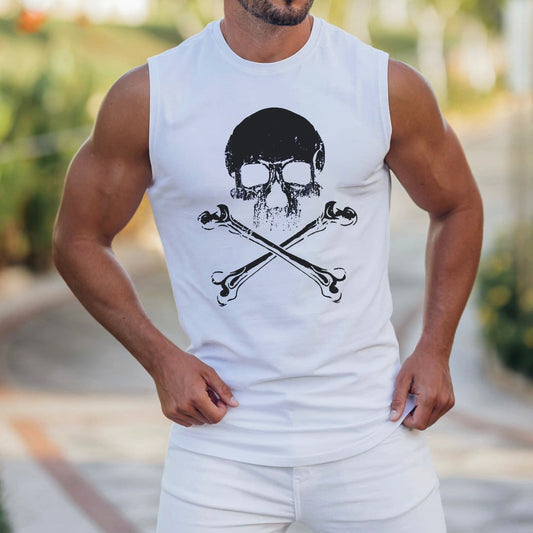 Men's Skull Graphics Casual Tank Tops