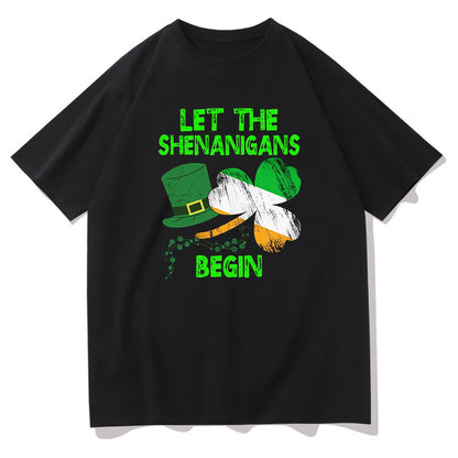 Shenanigans Green Hat and Shamrock Printed T-shirt Big & Tall