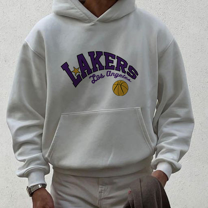 Lakers Print Men's Fleece Hoodie