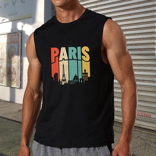 Paris Citycapes Men's Cotton Tank Top