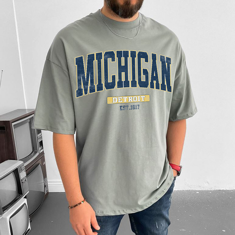 Michigan Detroit Men's Casual T-Shirts