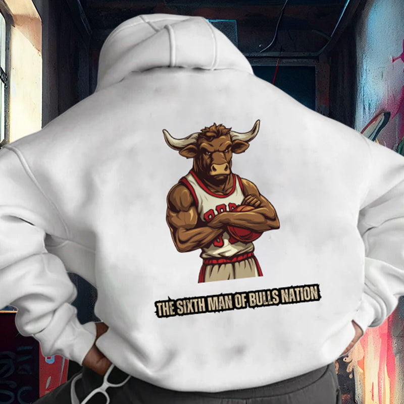 Bulls Nation Fans Gift Men's White Hoodie