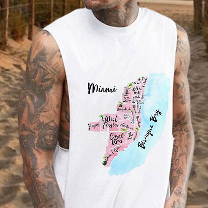 Men's Charming Locales Discover Miami Districts Tank Top