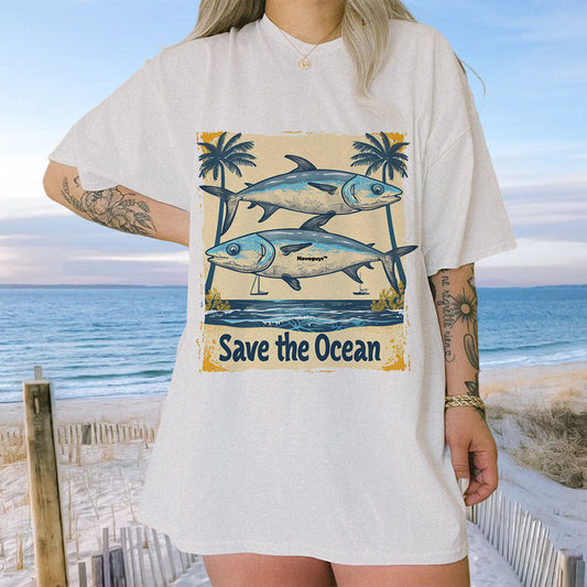 Ocean Fish Print Women's Short Sleeve Tee