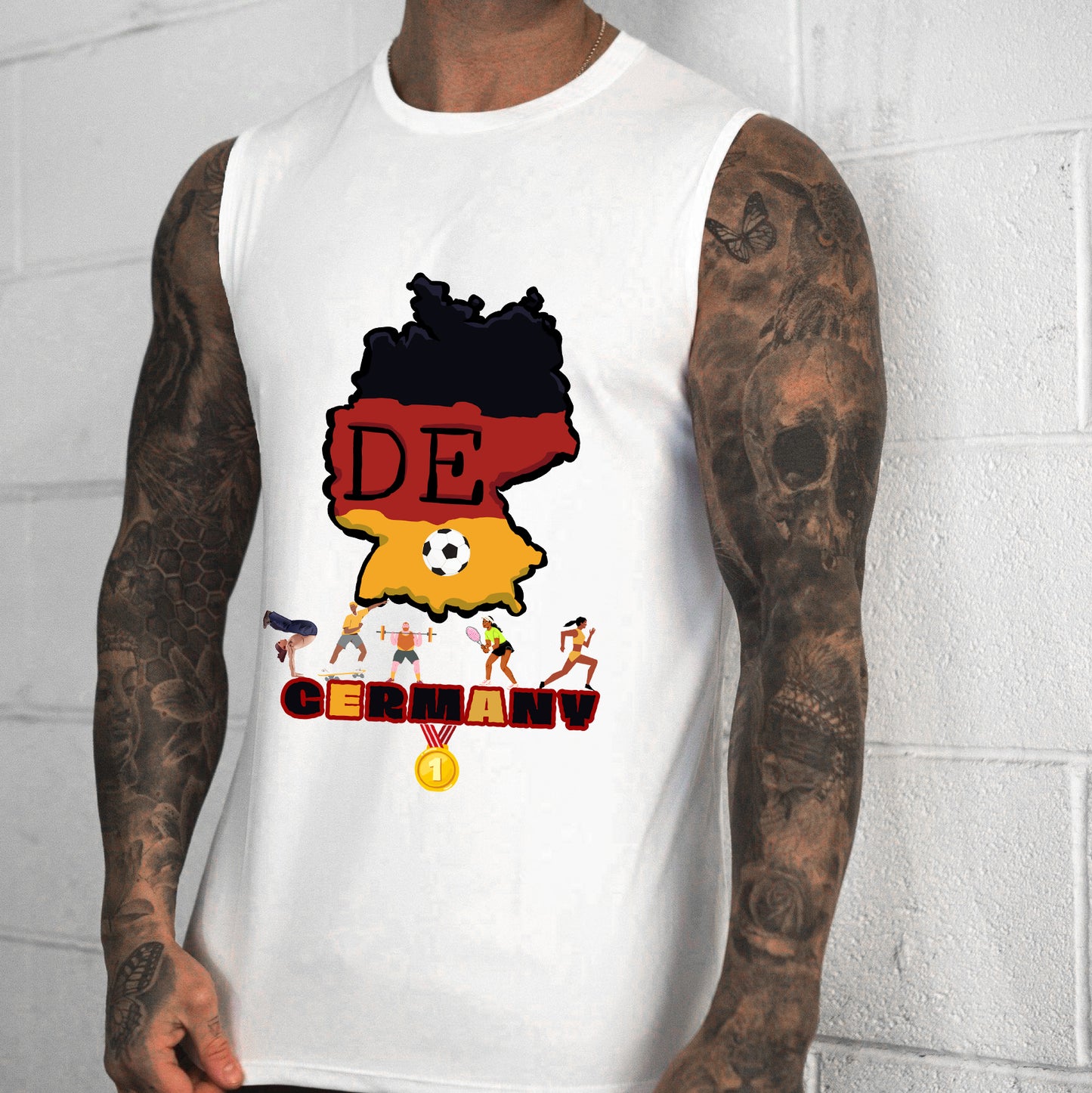 Germany Sports Lovers Print Men's Tank Top