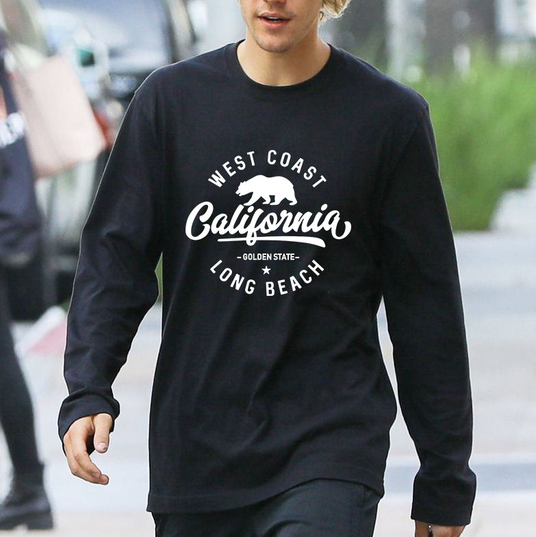 California Long Sleeve Cotton Tee-B