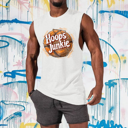 Hoops Junkie Basketball Print Men's Tank Top-B