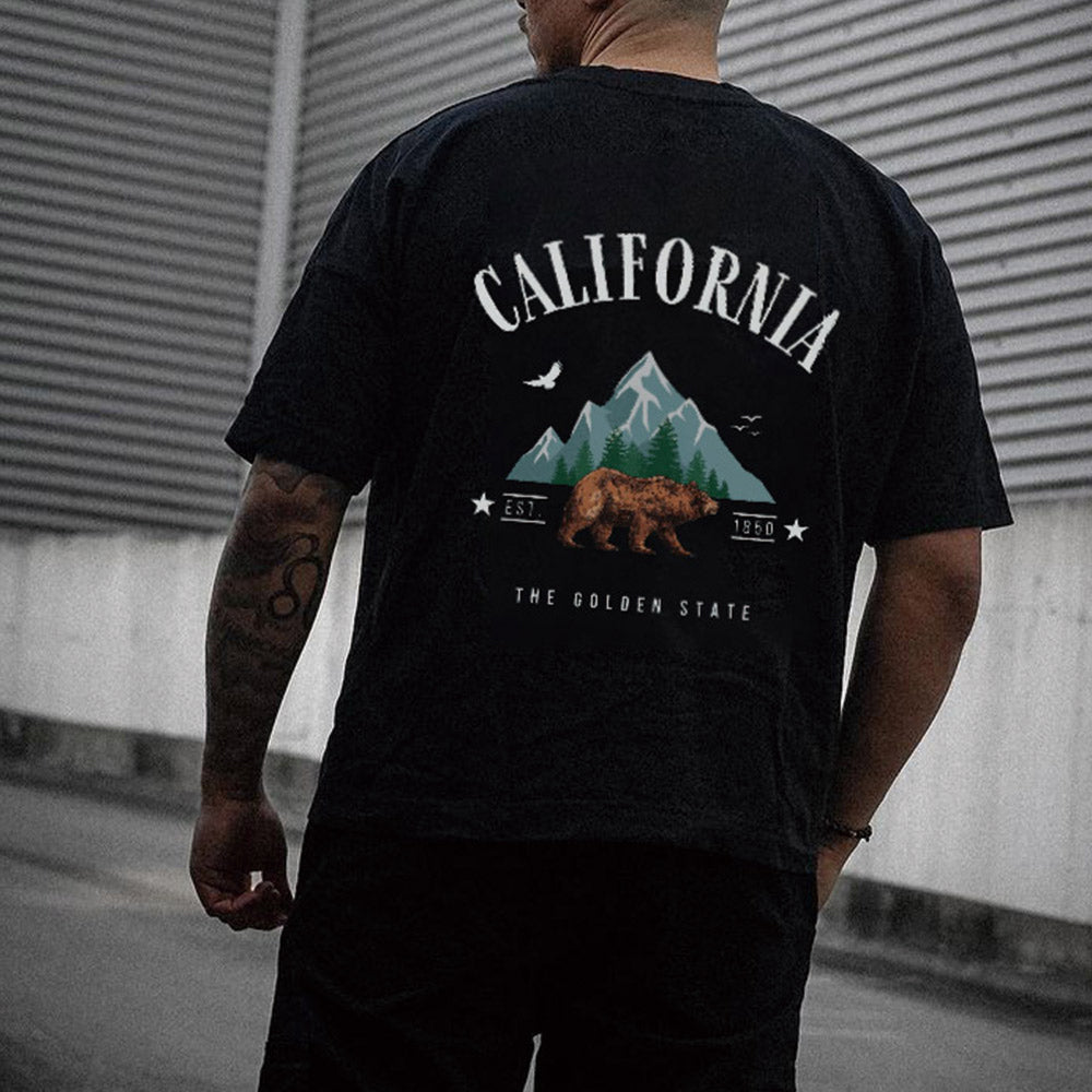 California Letters Graphic Print Men's T-Shirt