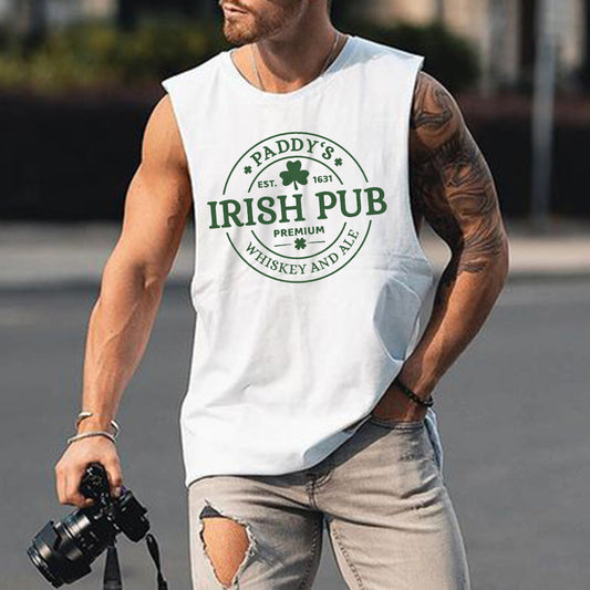 Paddy's Day Men's Streetwear Casual Tank Top-B