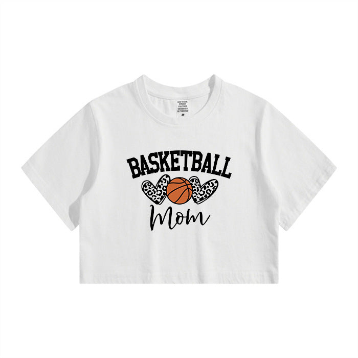 Basketball Mom Lady's Crop Tee