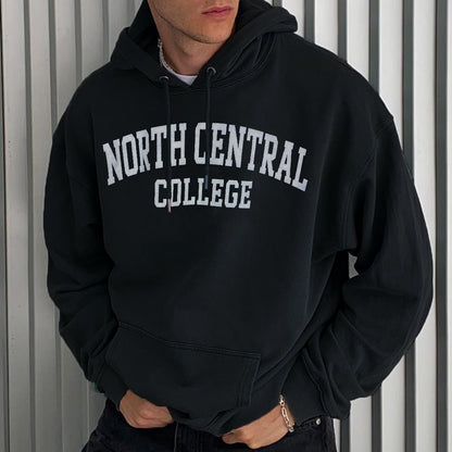 North Central College Men's Fleeced Hoodies