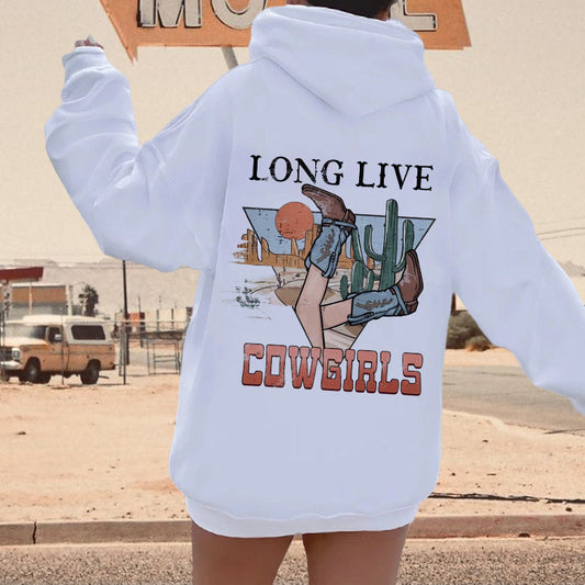 Long Live Cowgirls Desert Landscape Women's Hoodie