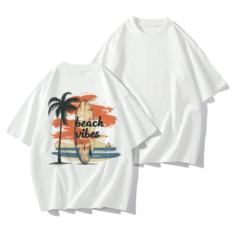 Beach Vibes Women's Summer Short Sleeve Tee