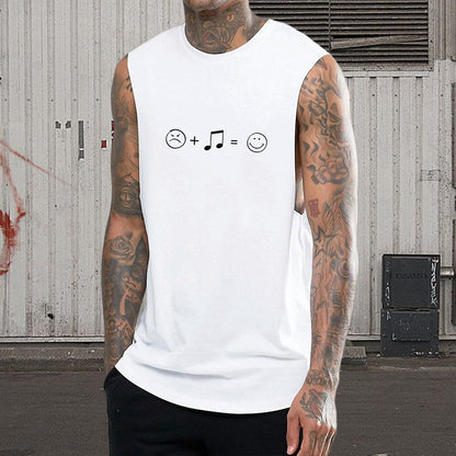 Men's Music Lover Print Tank Top