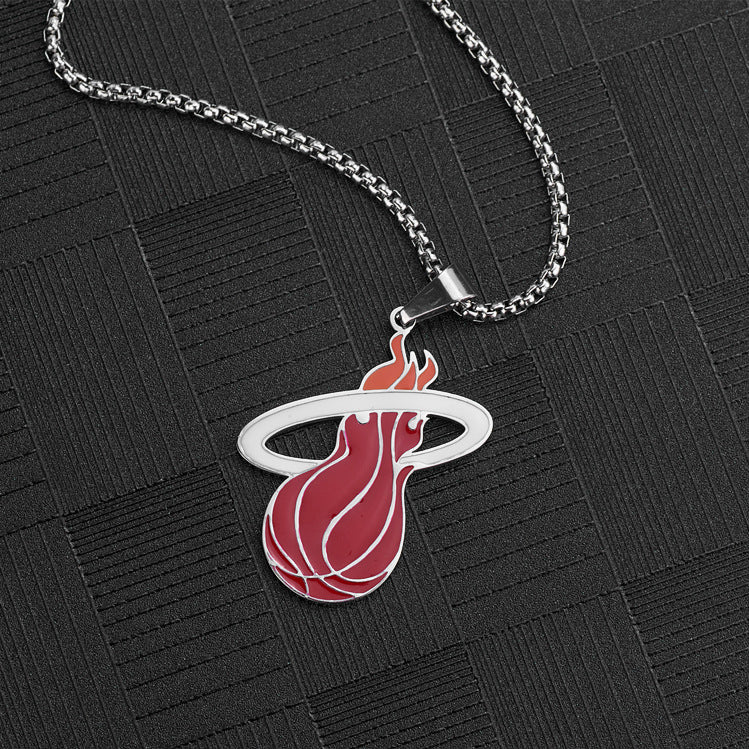 Miami Heat Titanium Steel Necklace