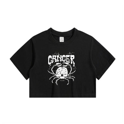 Cancer Constellation Print Lady's Crop Tee