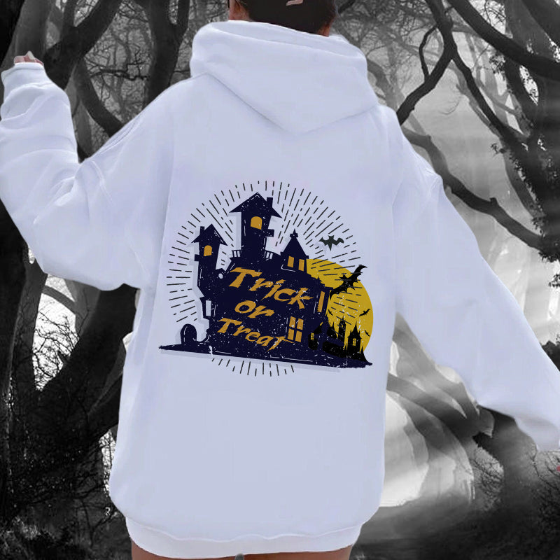 Women's Haunted Castle Hoodie for Halloween