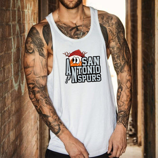 San Antonio Spurs Basketball Men's Tank Top-A