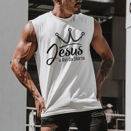 Juses Men's Fashion Streetwear Tank Tops-C