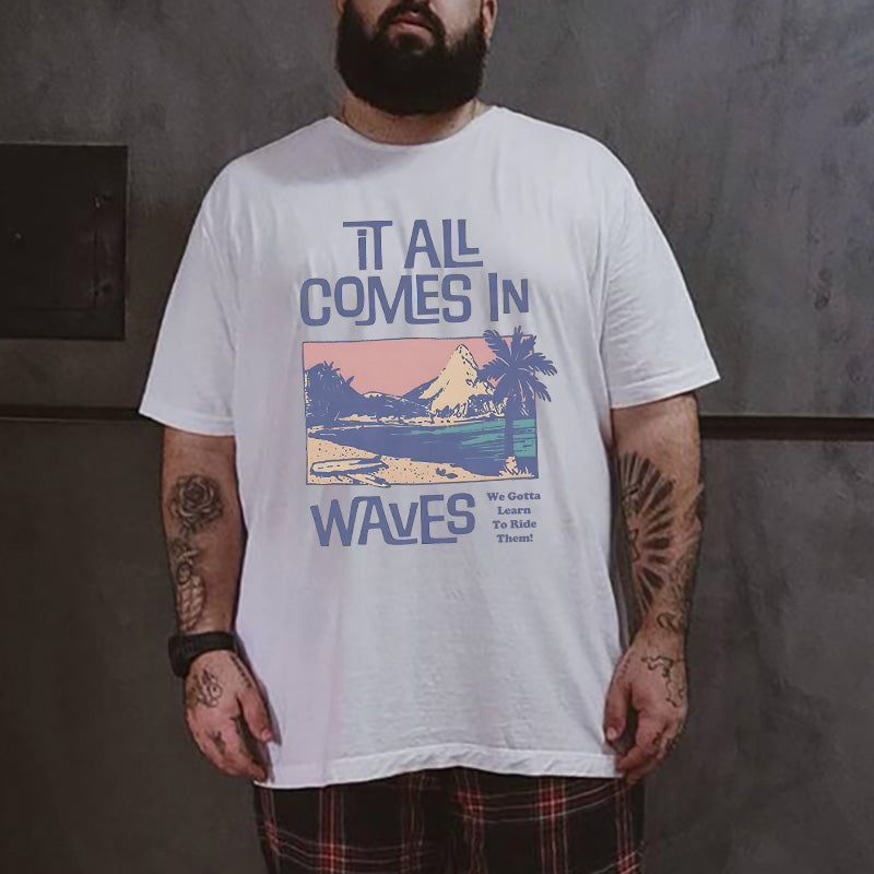 Life's Waves Philosophy Men's Surf Tee Big & Tall